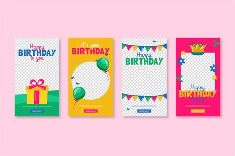 Happy birthday greeting collection | Free Vector