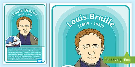 Louis Braille Display Poster (teacher made) - Twinkl