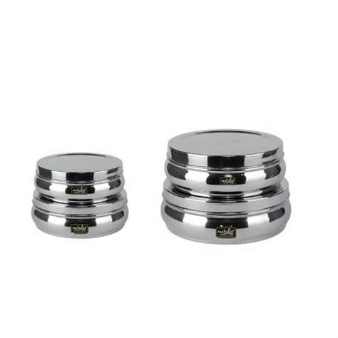 Stainless Steel Puri Dabba - Stainless Steel Belly Shape Puri Dabba ...