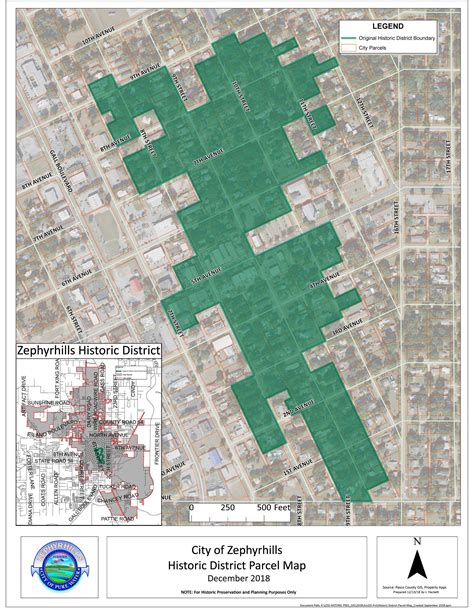 Historic District Parcel Map | Zephyrhills, FL - city of zephyrhills population