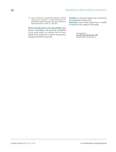 Type I and II sphincter of Oddi dysfunction: a case-control study | PDF
