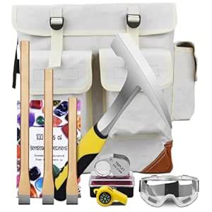Complete Rock Hounding and Mining Tool Kit: 9 PCS Set with 22oz Rock ...