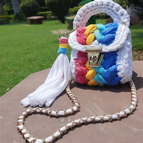 Shiroli Handmade Super Cute Mini Particolored crochet Bag