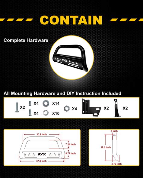 KYX Bull Bar for Nissan Frontier 2005-2019/ Pathfinder 2005-2007 ...