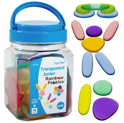 Rainbow Pebbles - Junior - Transparent - Mini Jar - Ages 18m+ - The ...