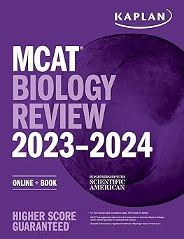Buy MCAT Biology Review 2023-2024: Online + Book (Kaplan Test Prep ...
