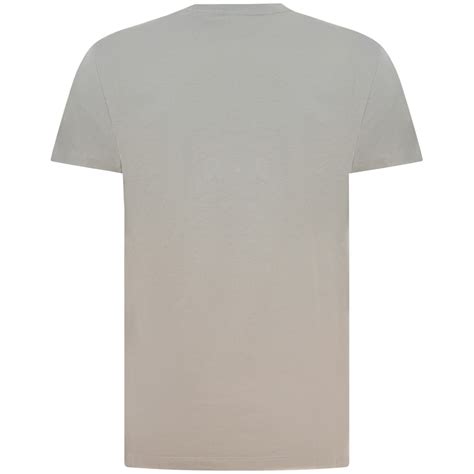 T-shirt grigia con logo ricamato per uomo