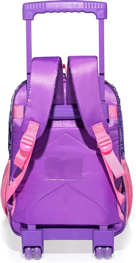 Buy Mermaid Rolling Backpack for Girls Roller Backpack with Wheels for ...