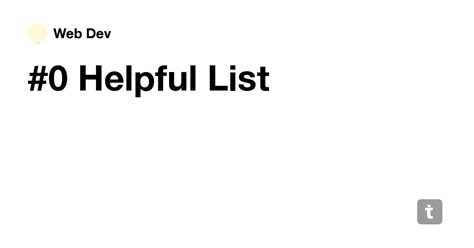 #0 Helpful List — Teletype