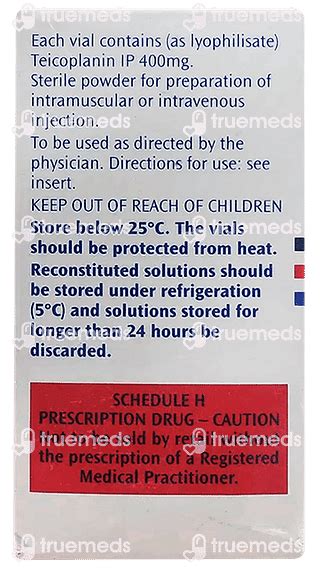 Targocid 400 Mg Injection 1 Ml - Uses, Side Effects, Dosage, Price ...