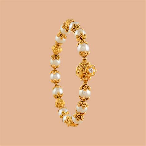 Gold Bangles With Nakshi Balls – Krishna Pearls