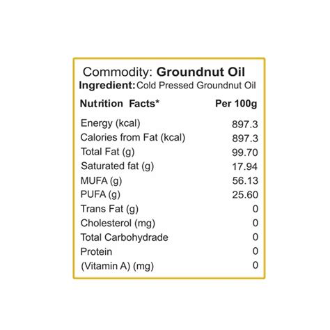 Peanut Oil Nutrition at Rosalie Eadie blog