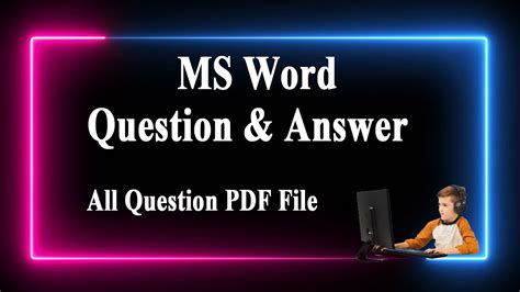 Image result for MS Word Computer Questions