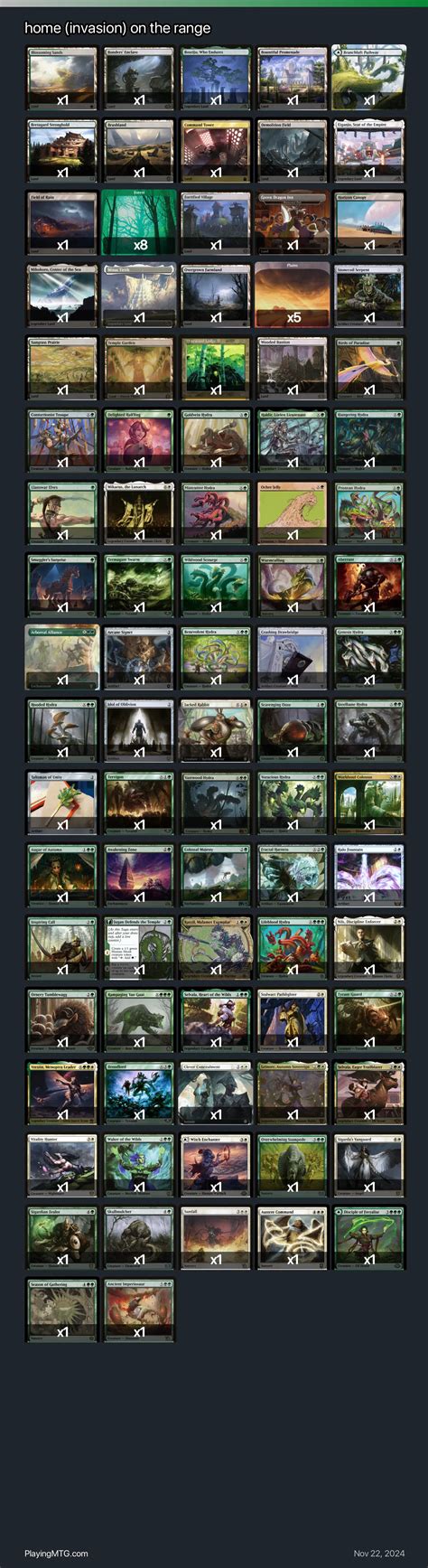 home (invasion) on the range Magic: the Gathering Deck - Magic: The ...