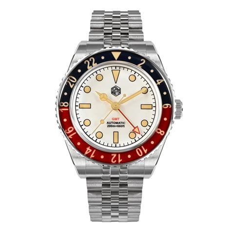 San Martin Vintage GMT Watch SN005-G2 - White – DREAM WATCHES