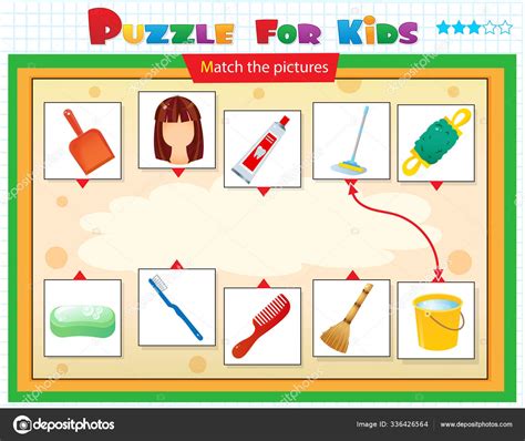 Matching game, education game for children. Puzzle for kids. Match the ...