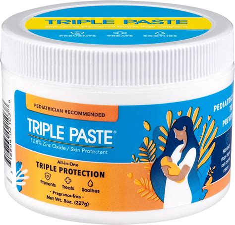 Amazon.com: Triple Paste Diaper Rash Cream for Baby - 8 Oz Tub - Zinc ...