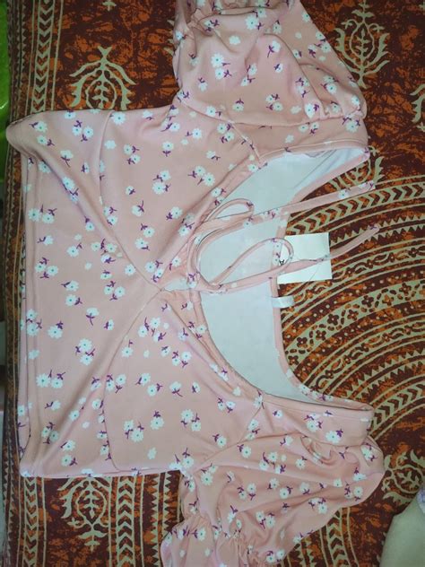 Aahwan Printed Blue Puff Sleeve Tie Front Ditsy Slim Fit Floral Top For ...