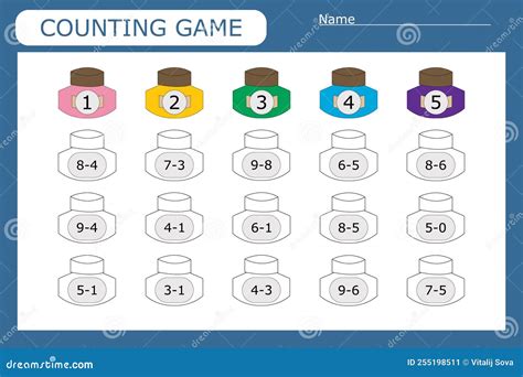 Educational Game for Children Stock Illustration - Illustration of cute ...