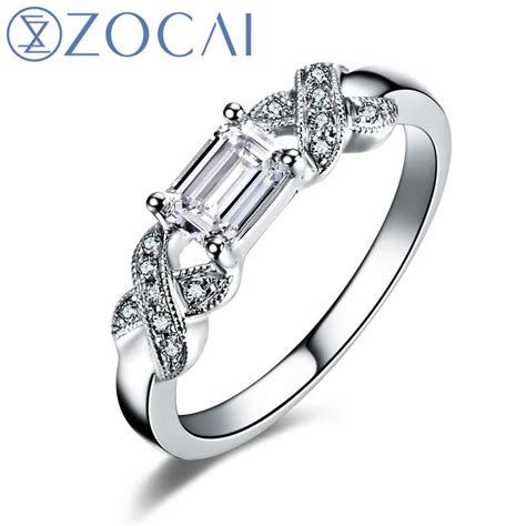 ZOCAI New Arrival 100% natural diamond ring 0.60 ct certified diamond ...