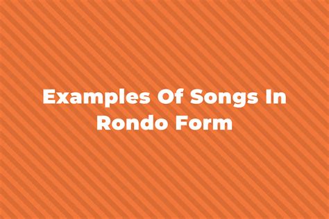 Image result for Rondo Form Examples