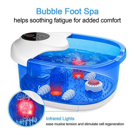 Foot Bath Misiki Foot Spa Massager with Heat, Bubbles Vibration and ...