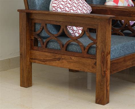 Buy Delhi Wooden 5 Seater Sofa With Coffee Table-3+1+1+Table