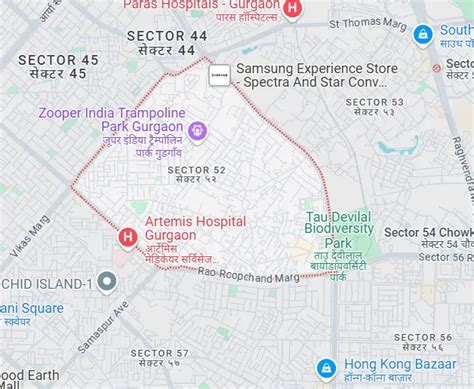Sector 52, Gurgaon - Map, Pincode, Property Rates, Photos & Reviews 2026