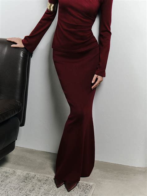 Knitted maxi skirt :: LICHI - Online fashion store