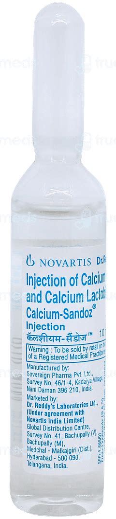Calcium Sandoz Injection: Uses, Side Effects, Price & Substitutes