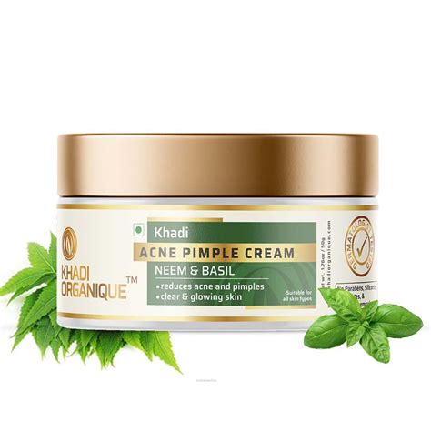 Acne Pimple Cream with No Parabens, Silicones - Khadi Organique ...