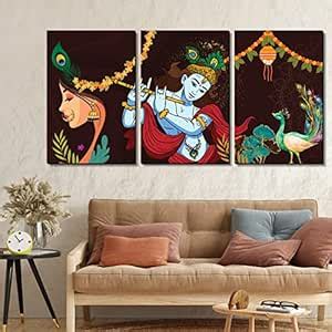 ARAkri - Lord Radha Krishna Painting for Living Room on MDF Panel ...