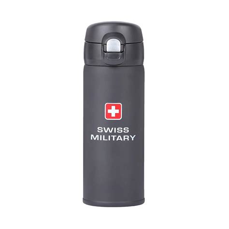 Swiss Military Stainless Steel or Plastic Vacuum Flask (SMF1, Black ...