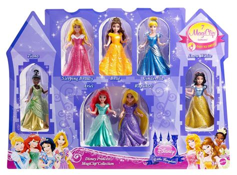 Buy Disney Princess Magic Clip Little Kingdom 7 pack Doll Set Online at ...