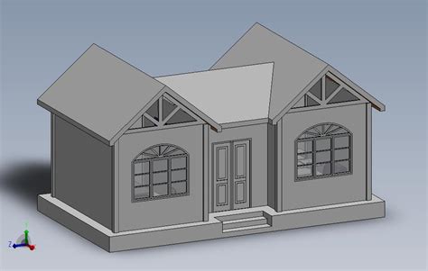 木屋-45平方套1-B型_SOLIDWORKS 2014_模型图纸免费下载 – 懒石网