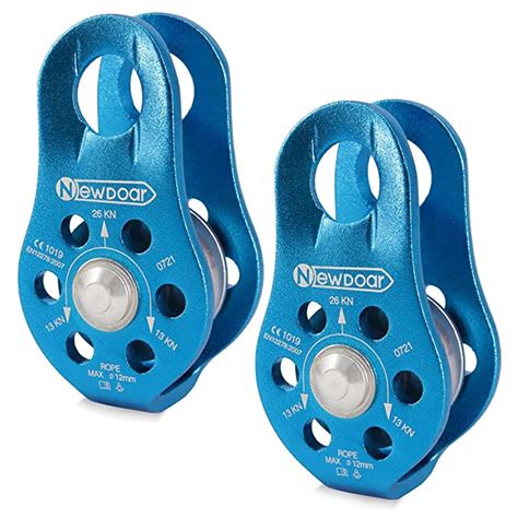 NewDoar CE Certified 20kN Micro Pulley Fixed Side Trolley for Climbing ...