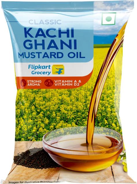 Classic Kachi Ghani Mustard Oil Pouch by Flipkart Grocery Price in ...