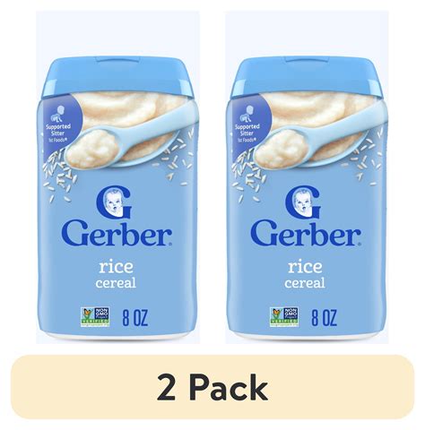 (2 pack) Gerber Stage 1 Baby Food, Baby Rice Cereal, Gerber Cereal For ...