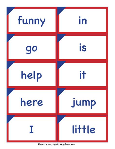 Free printable flash cards sight words list one - mommymumu