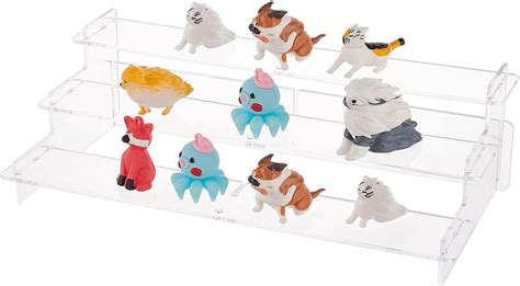 3-Tier Assembled Acrylic Riser for Action Figure 11.8x5.7x3.5 inch ...