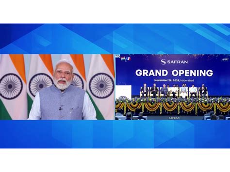 PM Modi inaugurates India's first global MRO facility of Safran in ...