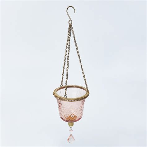 Buy Fables Avery Set of 2 Glass Hanging T-Light Holders from Home ...