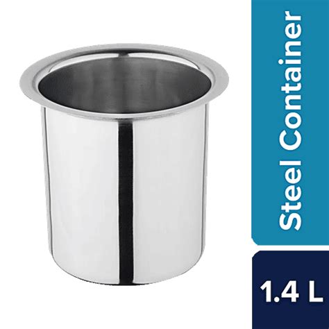 Buy Omega Steel Container/ Gunj / Pot - 12, Durable, For Cooking ...