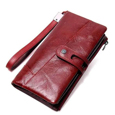 Women vintage genuine leather long wallets card holder Sale - Banggood ...