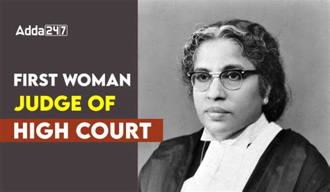 First Woman Judge of High Court, Who is She?