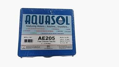 AQUASOL AE205 Free Chlorine Water Test Kit 200 Tests Range 0.1 to 2.0 ...