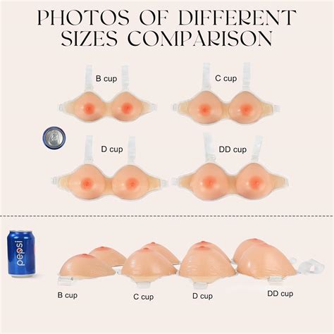 Vollence Silicone Breast Forms with Straps Fake Boobs Bra Inserts Breast Enhancers Mastectomy ...