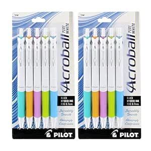 Pilot Acroball Ballpoint Retractable Pen, Assorted, Pack of 10 : Amazon ...