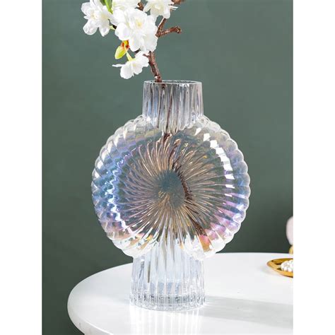 Buy Nestasia Shimmer Spiral Glass Vase Multi-Color (L) Online