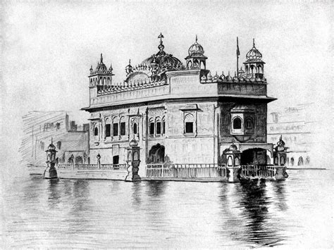golden temple pencil skech - Brainly.in